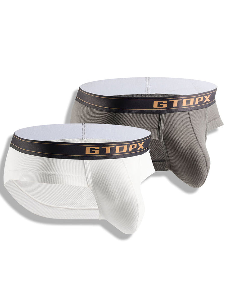 2 Pack Men's Big Support Pouch Modal Briefs | dmunderwear detail image 17