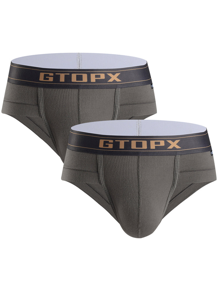 2 Pack Men's Big Support Pouch Modal Briefs | dmunderwear detail image 8