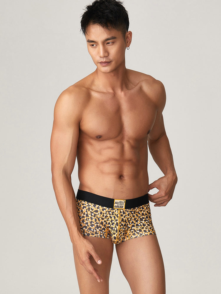2 Pack Men's Bold Prints Comfy Waistband Stretch Fit Soft Trunks | dmunderwear detail image 10