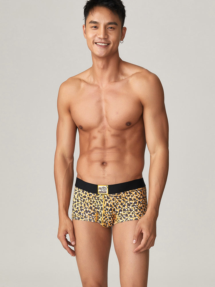 2 Pack Men's Bold Prints Comfy Waistband Stretch Fit Soft Trunks | dmunderwear detail image 11