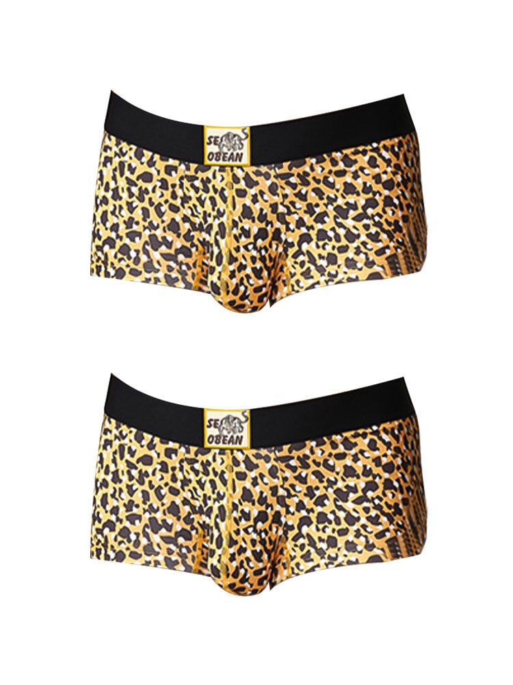 2 Pack Men's Bold Prints Comfy Waistband Stretch Fit Soft Trunks | dmunderwear detail image 14
