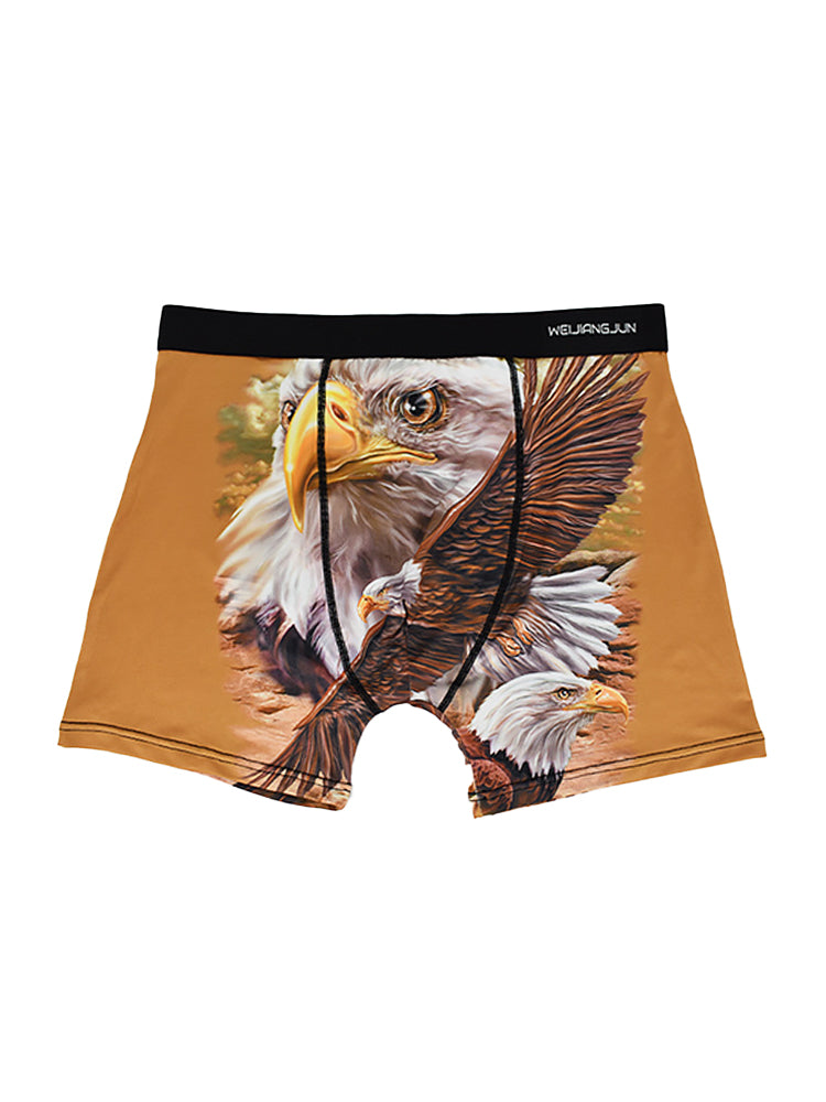 2 Pack Men's Bold Prints Seamless Comfort Smooth Touch Boxer Briefs | dmunderwear detail image 13