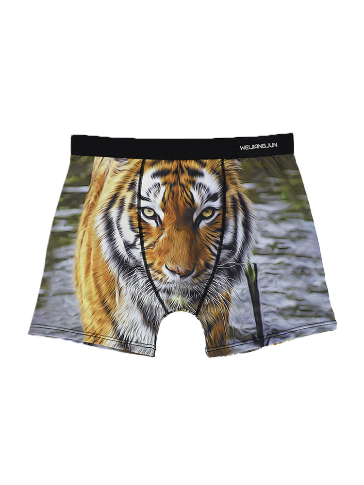 2 Pack Men's Bold Prints Seamless Comfort Smooth Touch Boxer Briefs | dmunderwear detail image 14