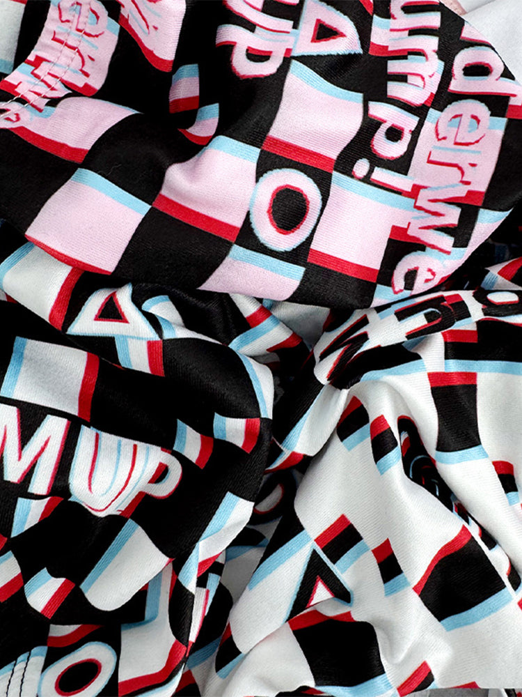 2 Pack Men's Breathable Alphabet-Print Expanded Pouch Briefs | dmunderwear detail image 11