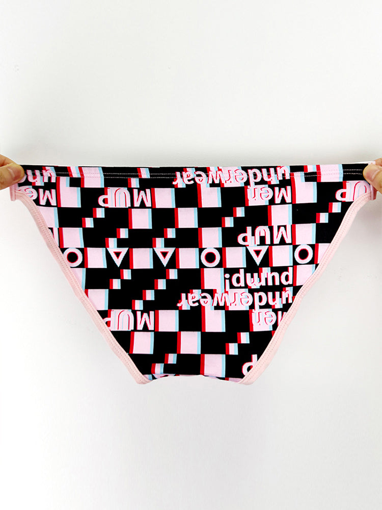 2 Pack Men's Breathable Alphabet-Print Expanded Pouch Briefs | dmunderwear detail image 17