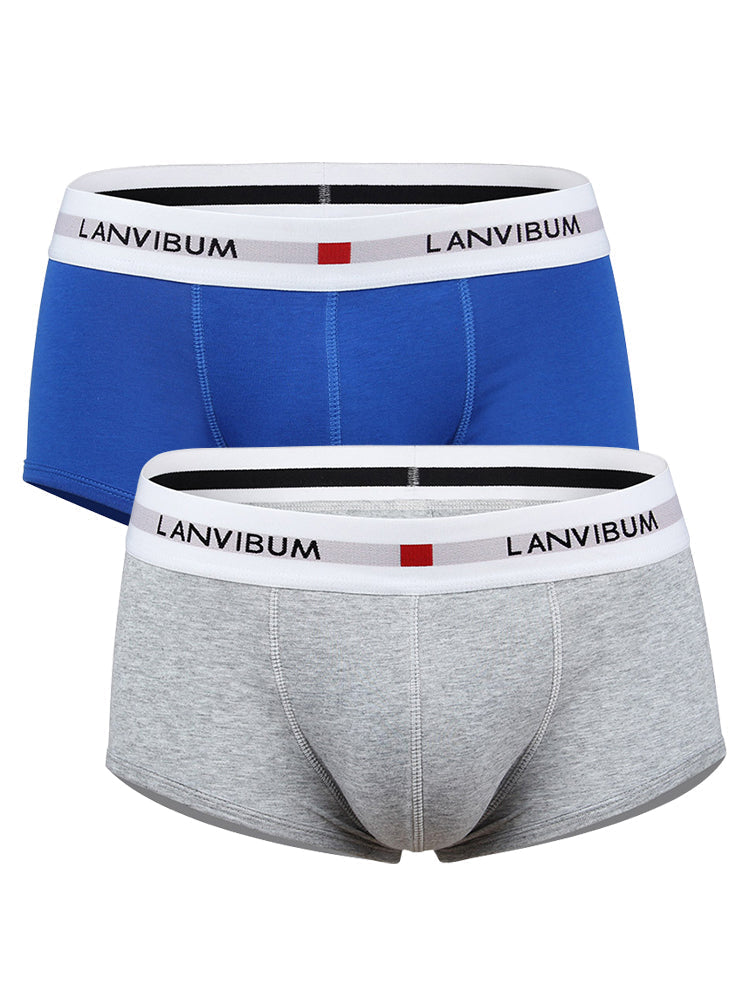 2 Pack Men's Breathable Big Pouch Trunks | dmunderwear detail image 20