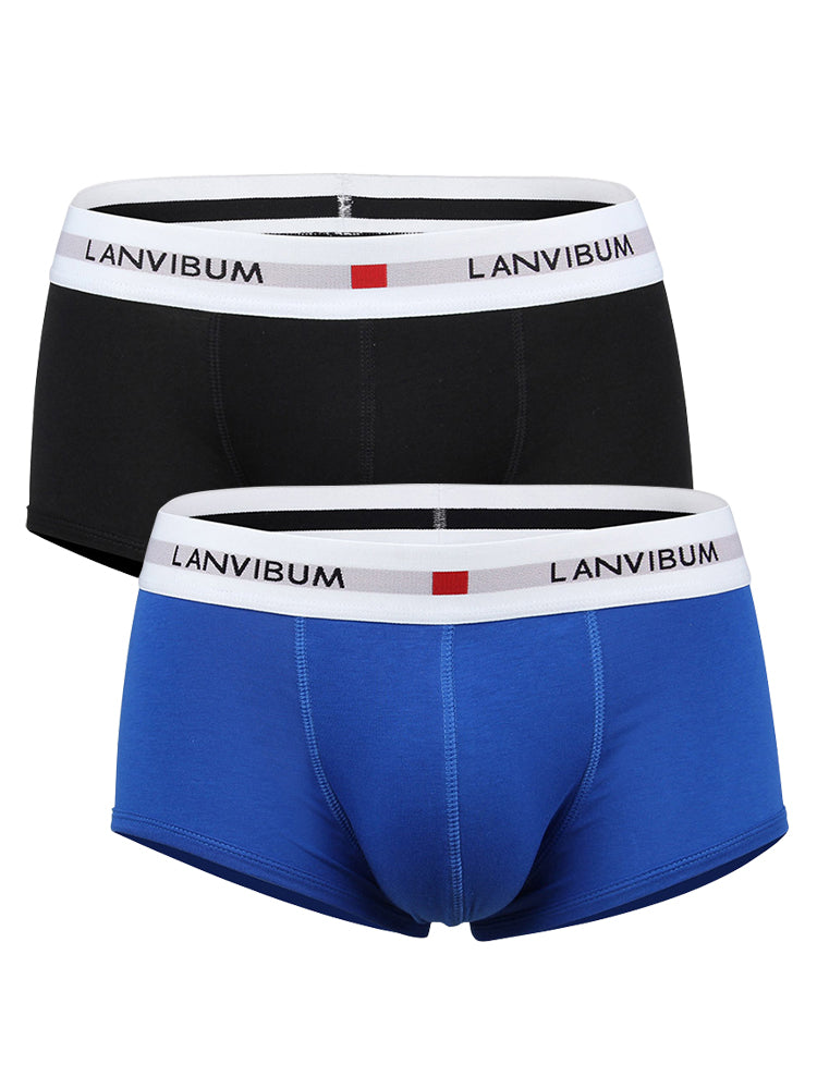 2 Pack Men's Breathable Big Pouch Trunks | dmunderwear detail image 8