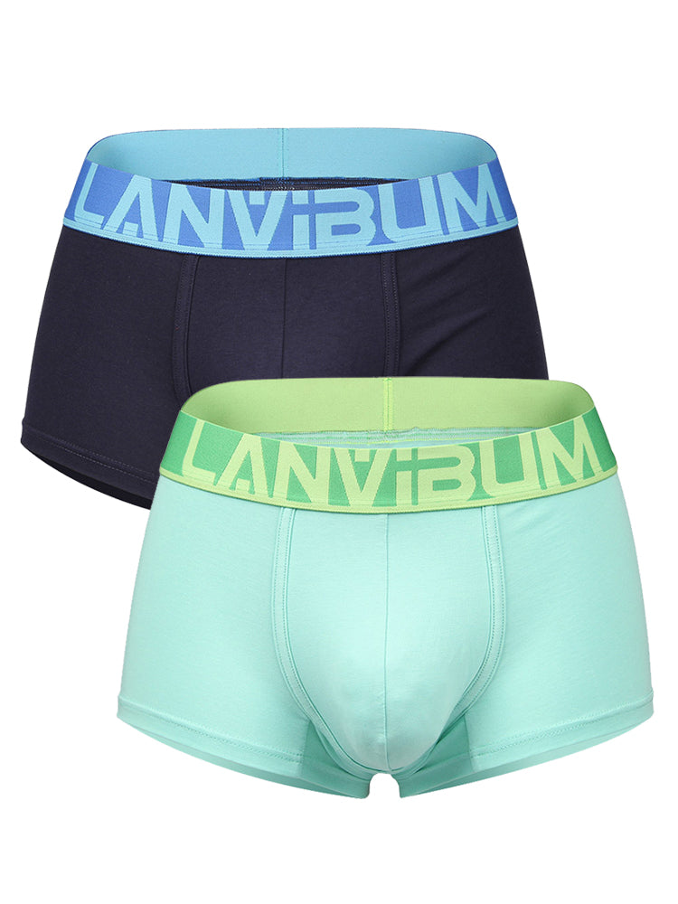 2 Pack Men's Breathable Big Pouch Trunks | dmunderwear detail image 2