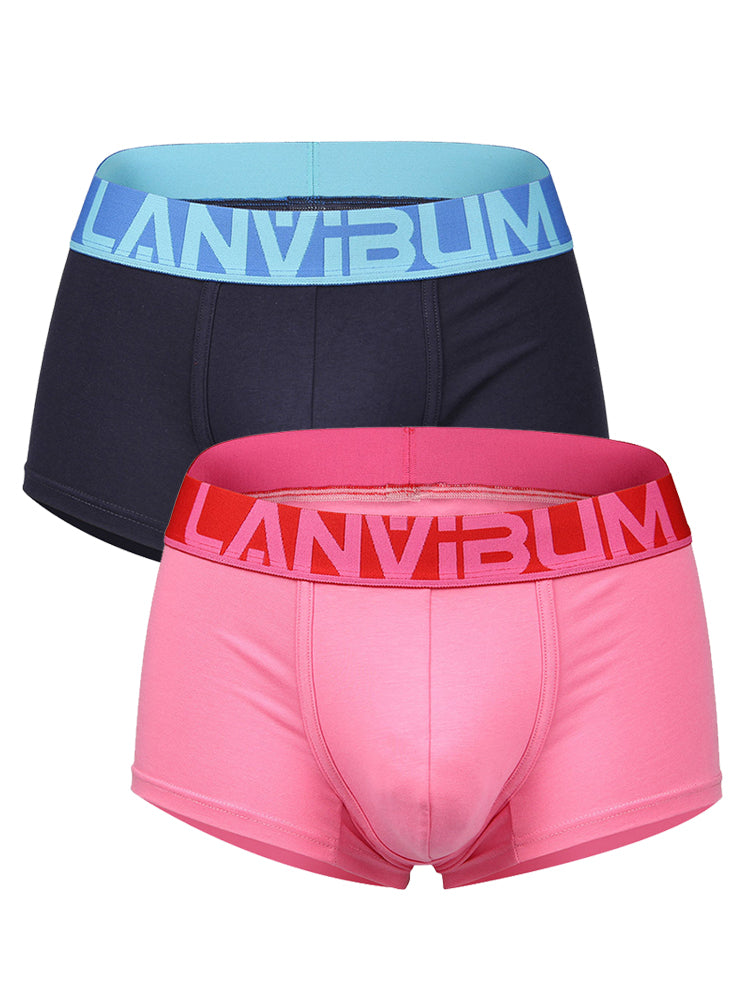 2 Pack Men's Breathable Big Pouch Trunks | dmunderwear detail image 8