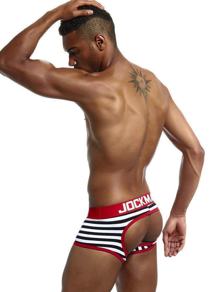 2 Pack Men's Breathable Cotton Skin-Friendly Sexy Low-Rise & Revealing Jockstraps | dmunderwear detail image 16