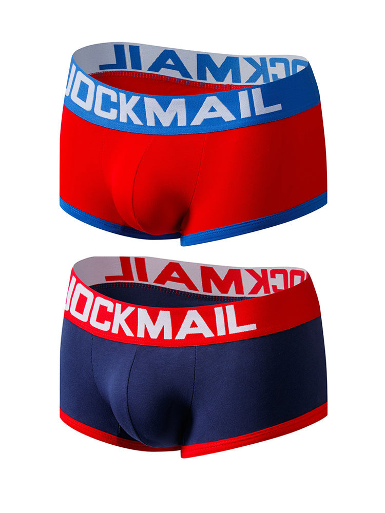 2 Pack Men's Breathable Cotton Skin-Friendly Sexy Low-Rise & Revealing Jockstraps | dmunderwear detail image 2