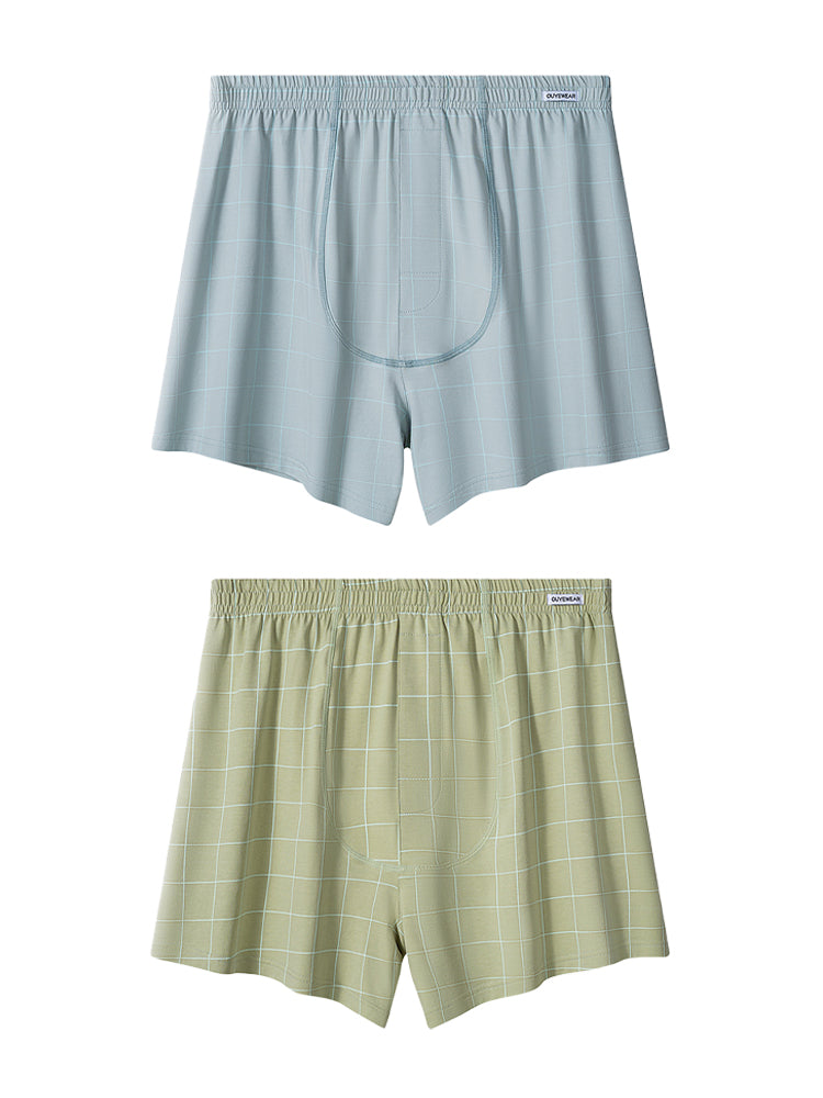 2 Pack Men's Breathable Day-Long Comfort Skin-Friendly Loungewear Shorts | dmunderwear detail image 20