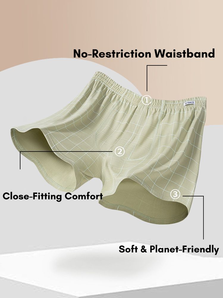 2 Pack Men's Breathable Day-Long Comfort Skin-Friendly Loungewear Shorts | dmunderwear detail image 3