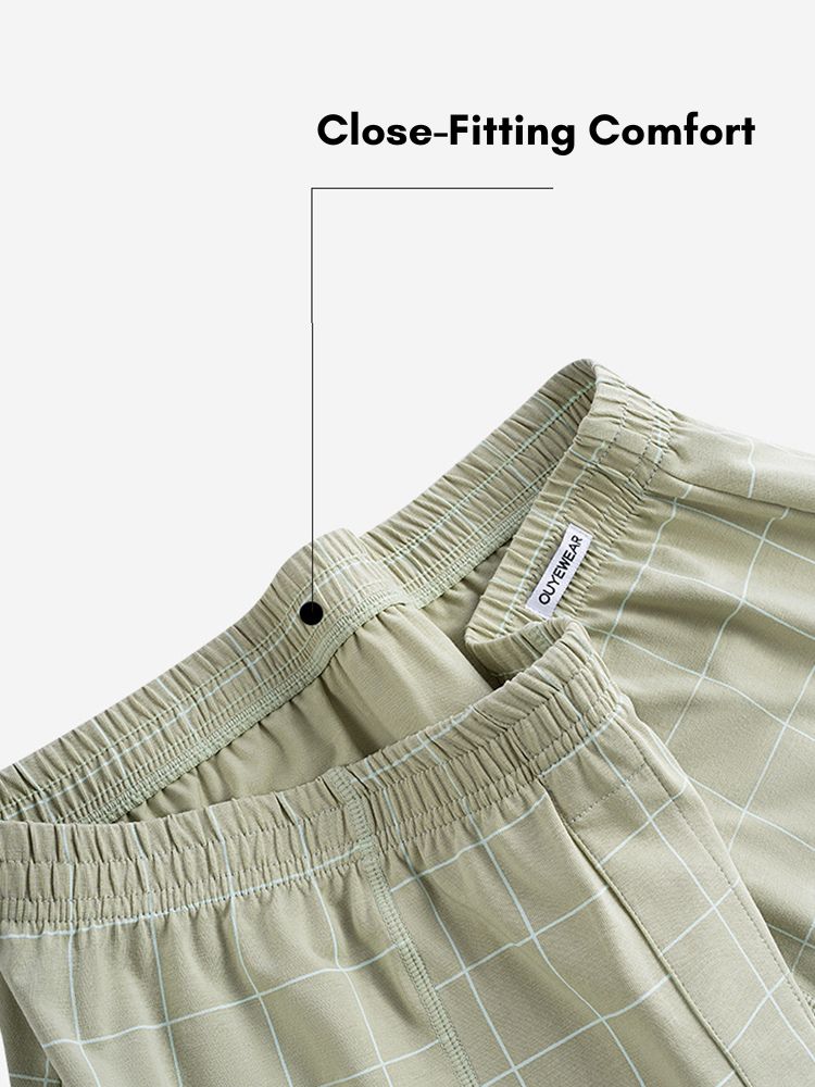 2 Pack Men's Breathable Day-Long Comfort Skin-Friendly Loungewear Shorts | dmunderwear detail image 7