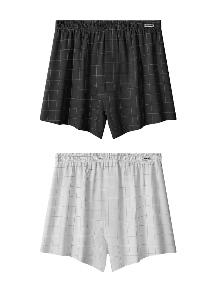 2 Pack Men's Breathable Day-Long Comfort Skin-Friendly Loungewear Shorts | dmunderwear detail image 8