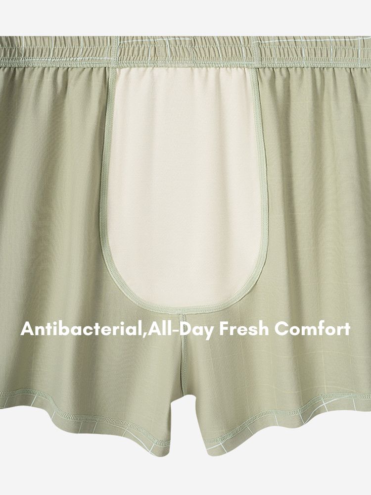 2 Pack Men's Breathable Day-Long Comfort Skin-Friendly Loungewear Shorts | dmunderwear detail image 9