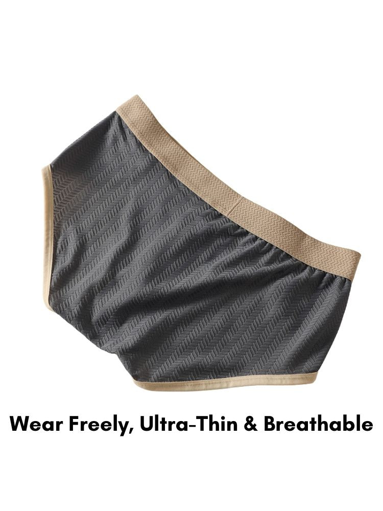 2 Pack Men's Breathable High-Stretch Seamless Comfort Odor-Control Briefs | dmunderwear detail image 5