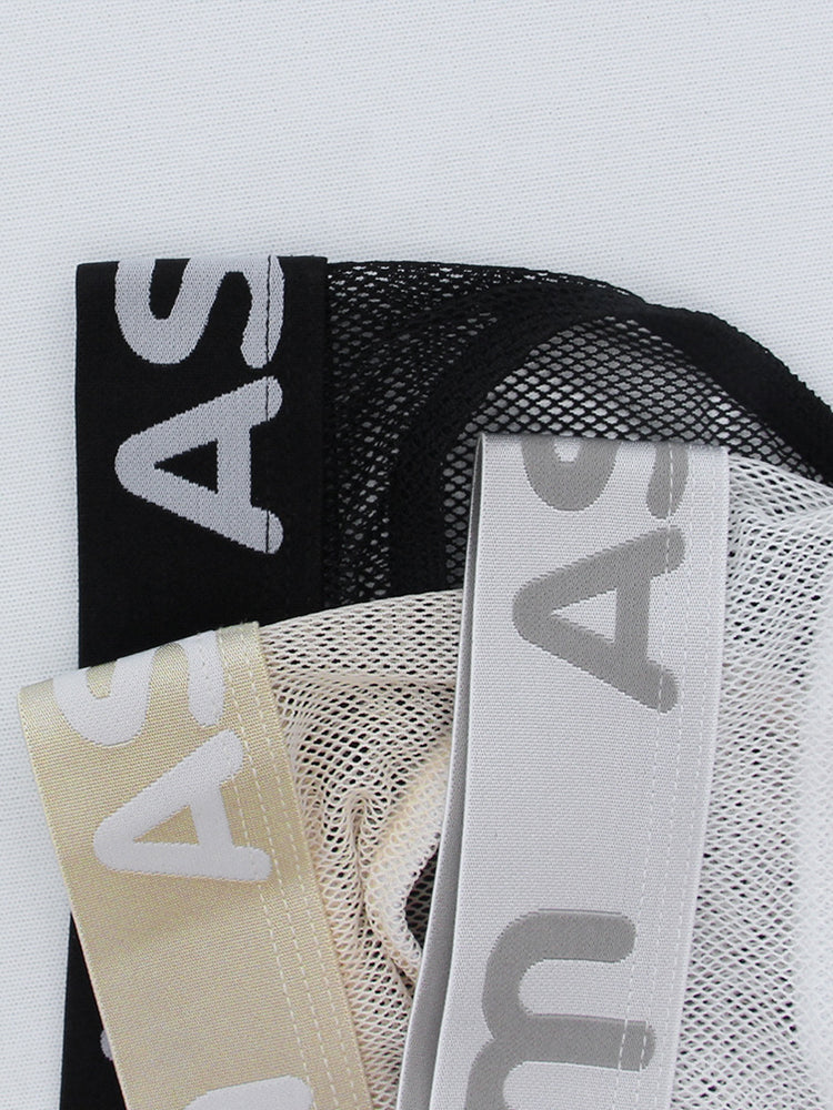 2 Pack Men's Breathable Large Mesh Semi-Transparent Sexy Low-Rise Briefs | dmunderwear detail image 10