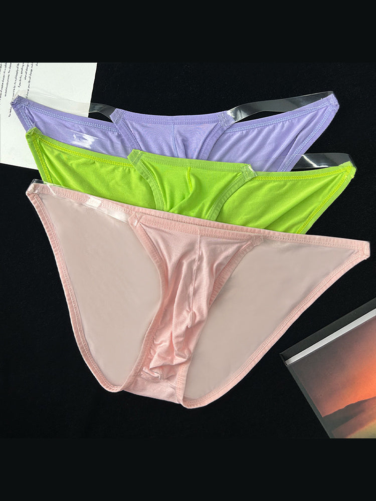 2 Pack Men's Breathable Low-Rise Ultra-Soft Modal Bikini | dmunderwear detail image 15