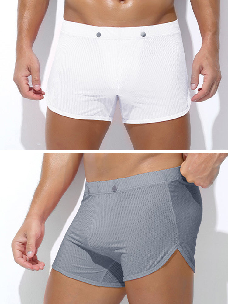 2 Pack Men's Breathable Mesh Boxer Briefs | dmunderwear detail image 12