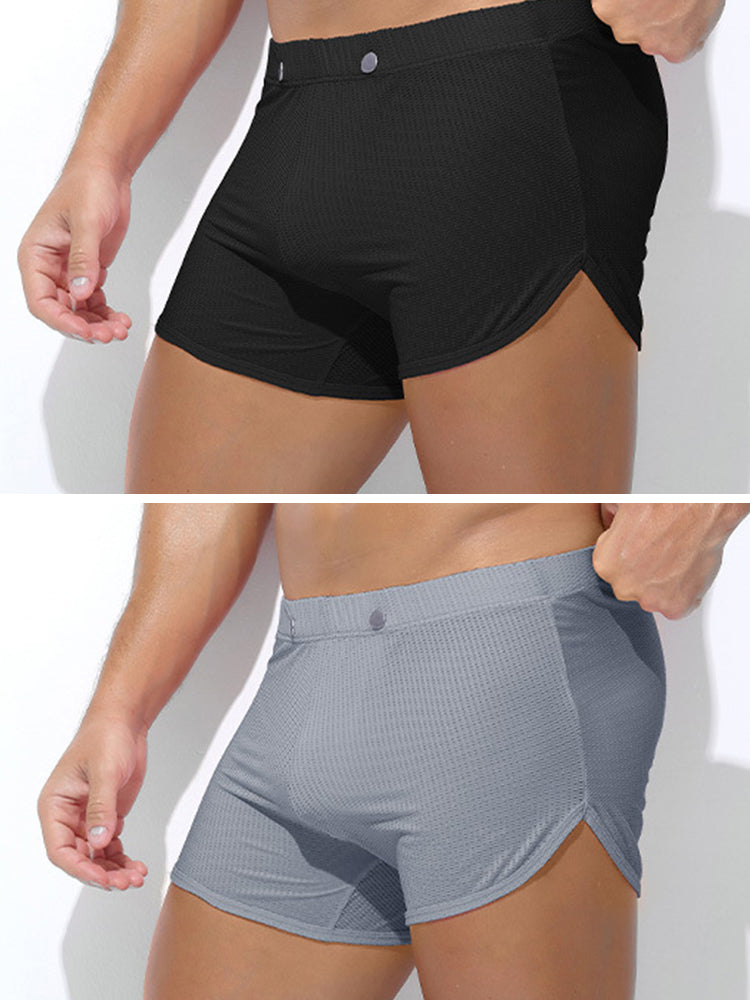2 Pack Men's Breathable Mesh Boxer Briefs | dmunderwear detail image 7