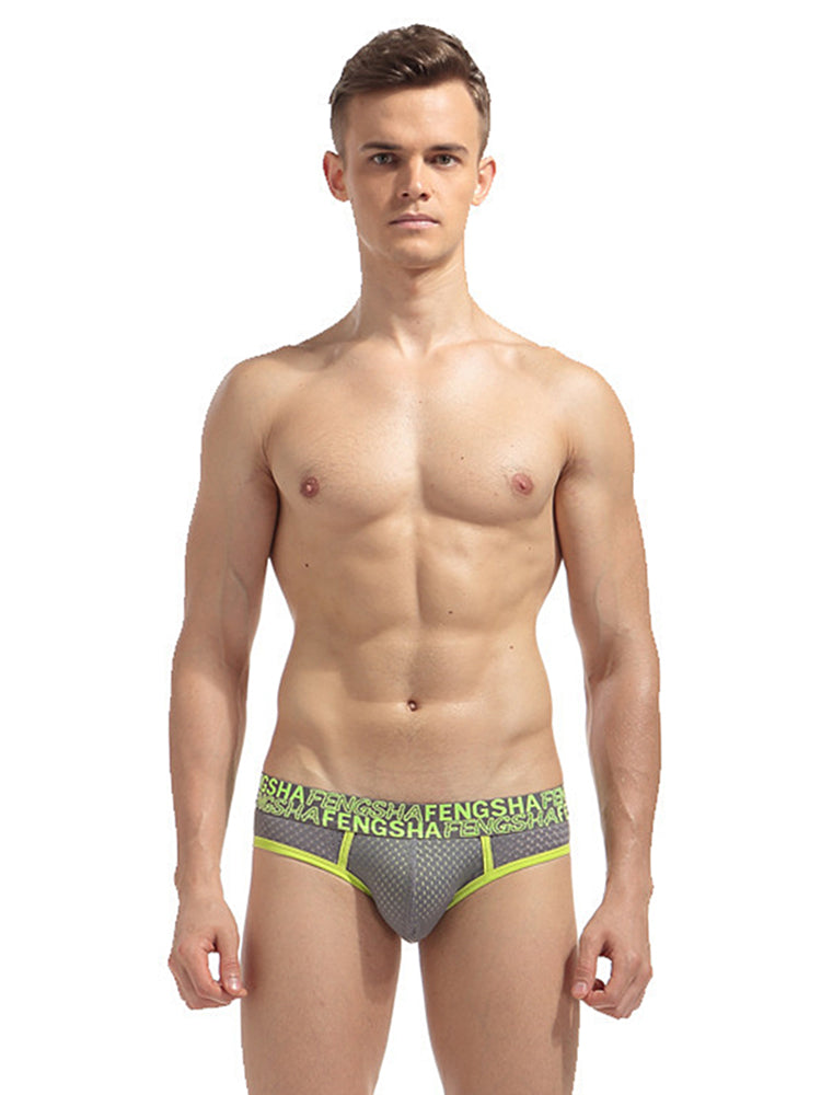 2-pack Men's Breathable Mesh Briefs with U-shaped Convex Pockets | dmunderwear
