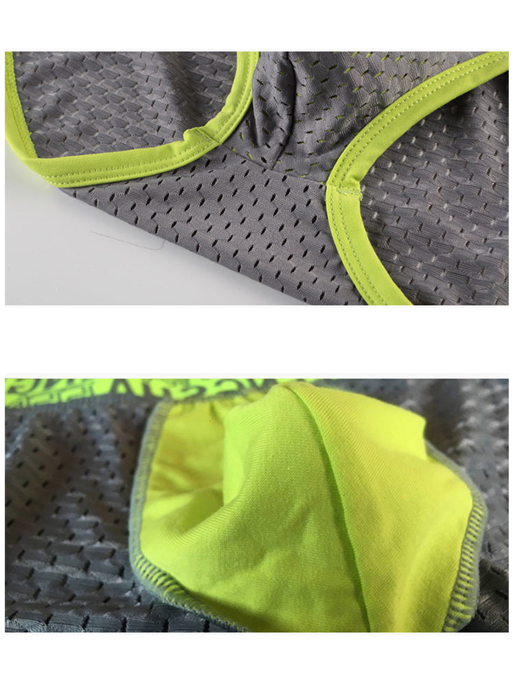 2-pack Men's Breathable Mesh Briefs with U-shaped Convex Pockets | dmunderwear detail image 9