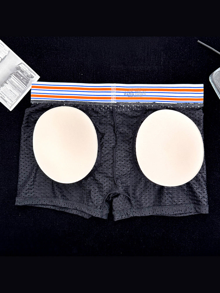 2 Pack Men's Breathable Mesh Butt-Lifting 3D Enhancing Design Seamless Shapewear | dmunderwear detail image 12