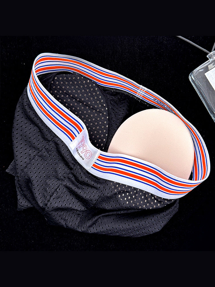 2 Pack Men's Breathable Mesh Butt-Lifting 3D Enhancing Design Seamless Shapewear | dmunderwear detail image 13