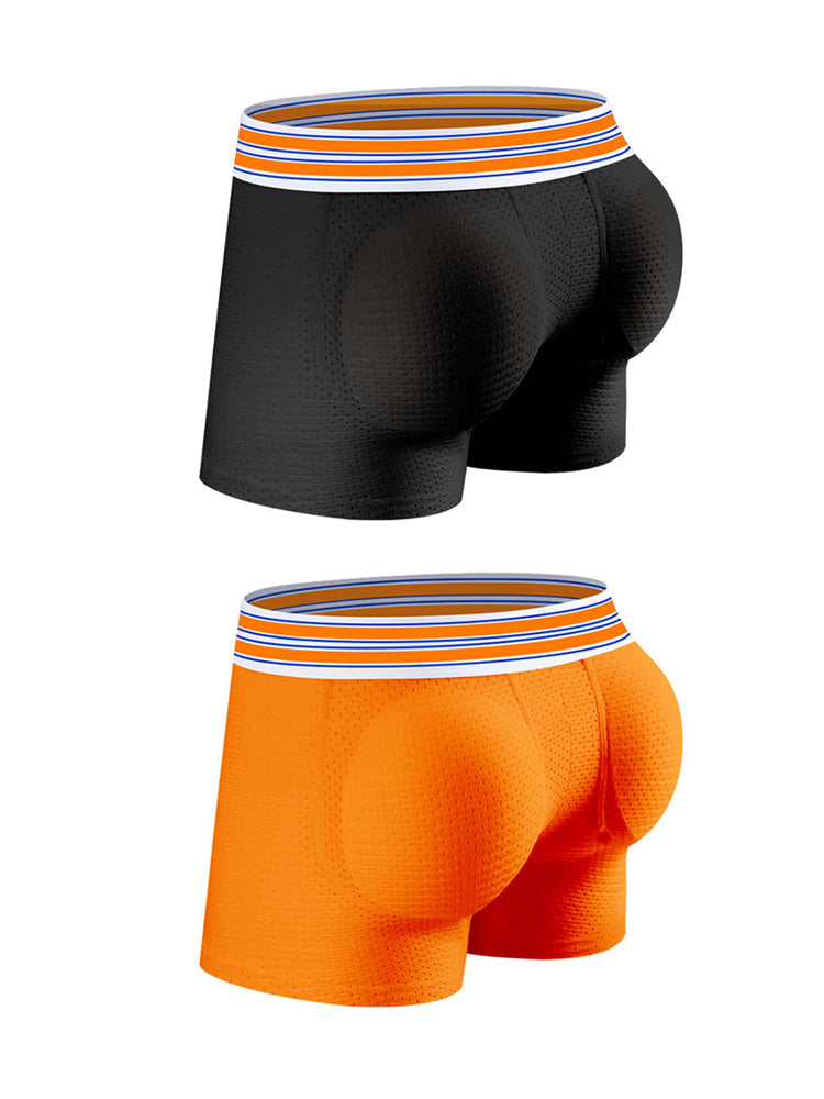 2 Pack Men's Breathable Mesh Butt-Lifting 3D Enhancing Design Seamless Shapewear | dmunderwear detail image 14