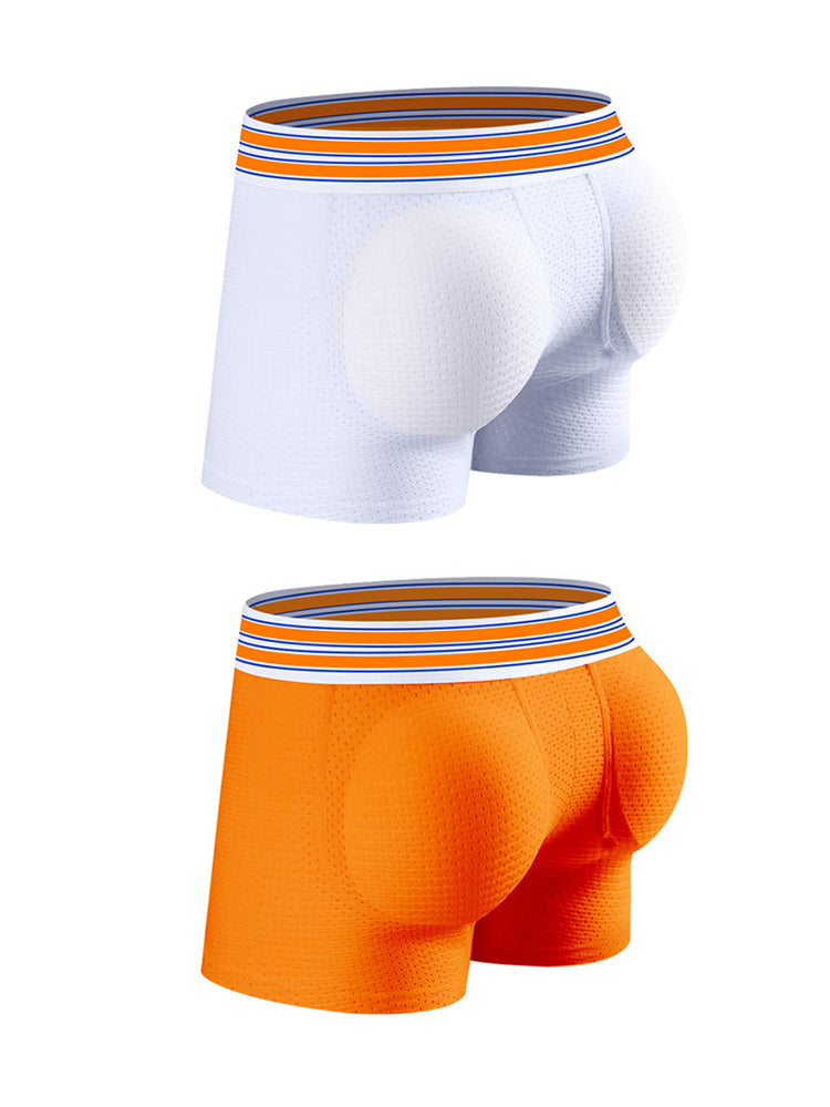 2 Pack Men's Breathable Mesh Butt-Lifting 3D Enhancing Design Seamless Shapewear | dmunderwear detail image 8