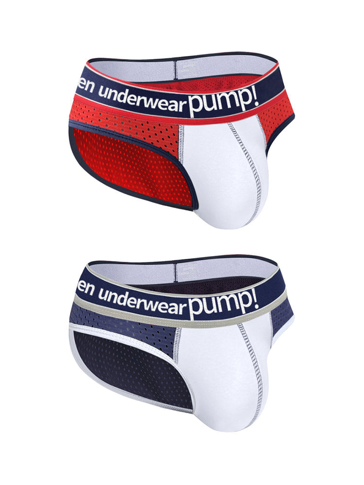 2 Pack Men's Breathable Mesh Comfortable U-convex Large Pouch Sports Briefs | dmunderwear detail image 14