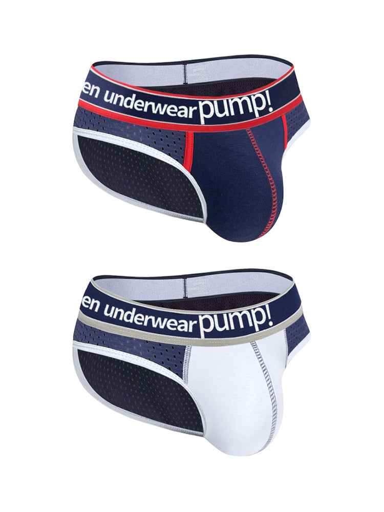 2 Pack Men's Breathable Mesh Comfortable U-convex Large Pouch Sports Briefs | dmunderwear detail image 8