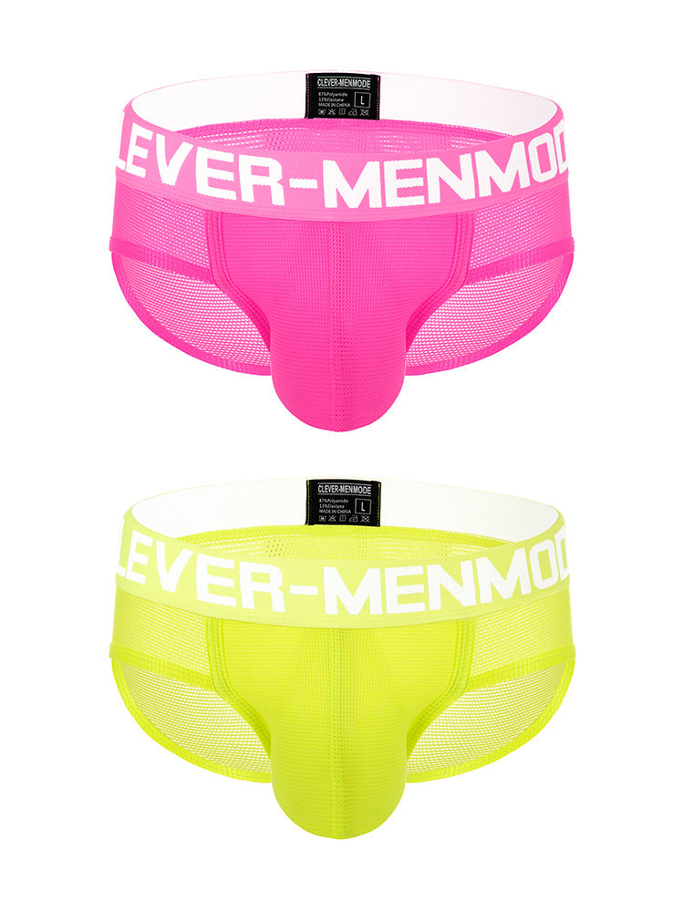 2 Pack Men's Breathable Mesh Comfy Waistband Daily Stretch Stay-Cool Layer Briefs | dmunderwear detail image 8
