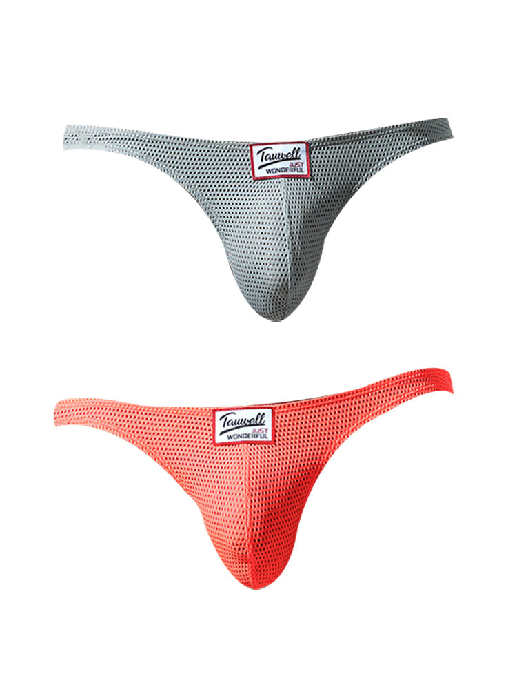 2 Pack Men's Sexy Breathable Mesh Thongs with High Stretch | dmunderwear detail image 17