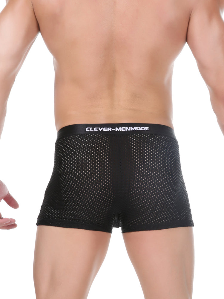 2 Pack Men's Breathable Mesh Supportive Fit Seamless Trunks | dmunderwear detail image 15