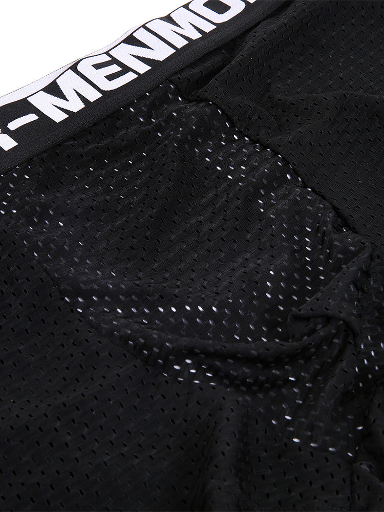 2 Pack Men's Breathable Mesh Supportive Fit Seamless Trunks | dmunderwear detail image 20