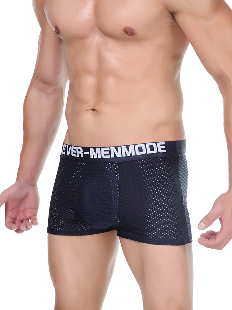 2 Pack Men's Breathable Mesh Supportive Fit Seamless Trunks | dmunderwear detail image 4