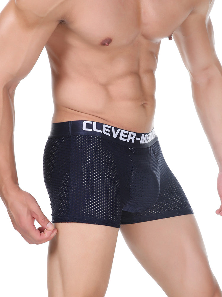 2 Pack Men's Breathable Mesh Supportive Fit Seamless Trunks | dmunderwear detail image 9