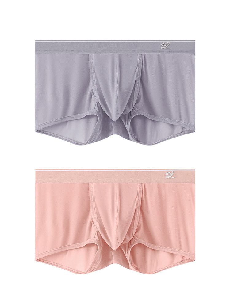 2 Pack Men's Breathable Mesh Trunks with Fly | dmunderwear detail image 14