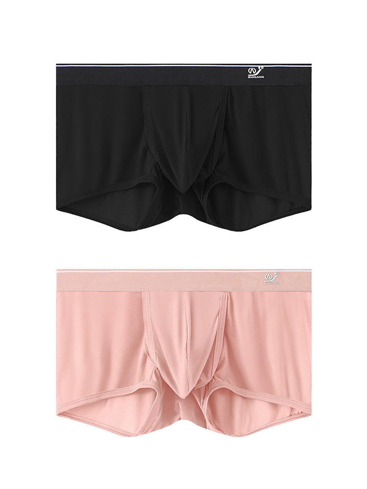 2 Pack Men's Breathable Mesh Trunks with Fly | dmunderwear detail image 20