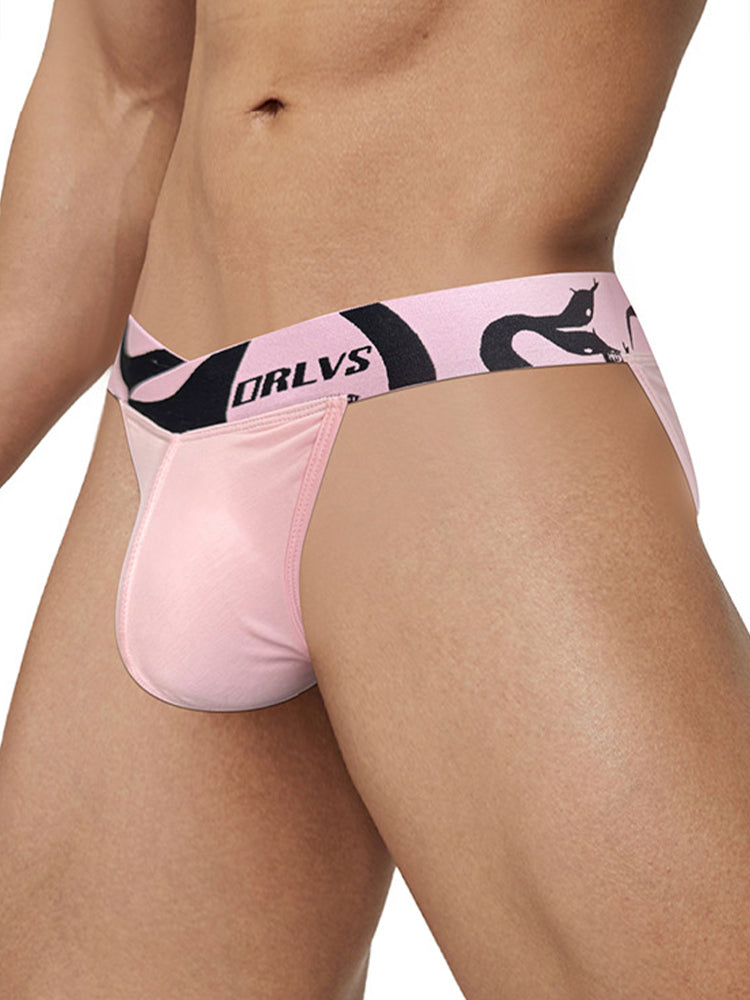 2 Pack Men's Modal Low-Rise Bikinis with Support Pouch and Tagless Waistband | dmunderwear detail image 10