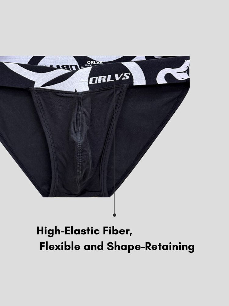 2 Pack Men's Modal Low-Rise Bikinis with Support Pouch and Tagless Waistband | dmunderwear detail image 7