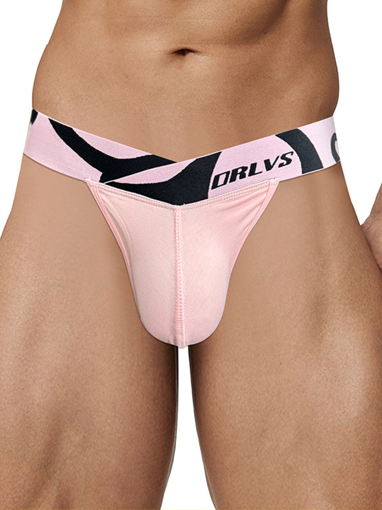 2 Pack Men's Modal Low-Rise Bikinis with Support Pouch and Tagless Waistband | dmunderwear detail image 9