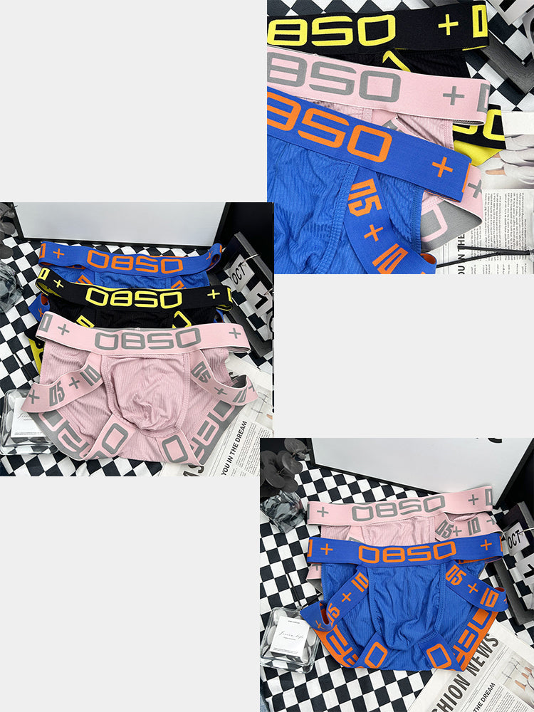 2 Pack Men's Breathable Personalized Low-Rise High-Elastic Briefs | dmunderwear detail image 13