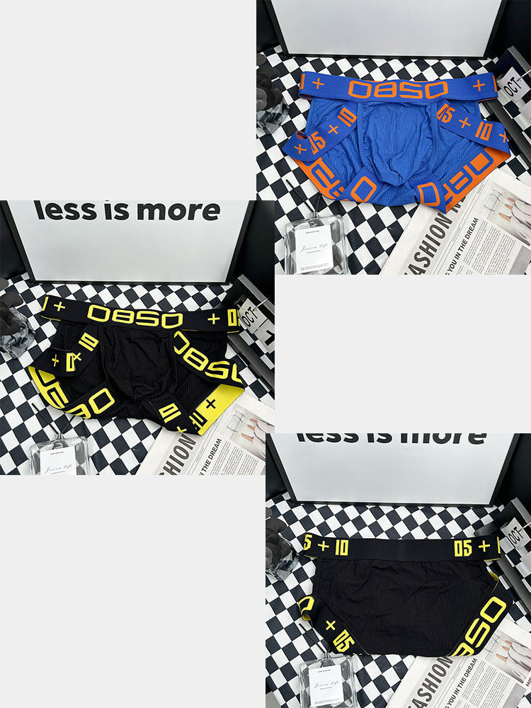 2 Pack Men's Breathable Personalized Low-Rise High-Elastic Briefs | dmunderwear detail image 14