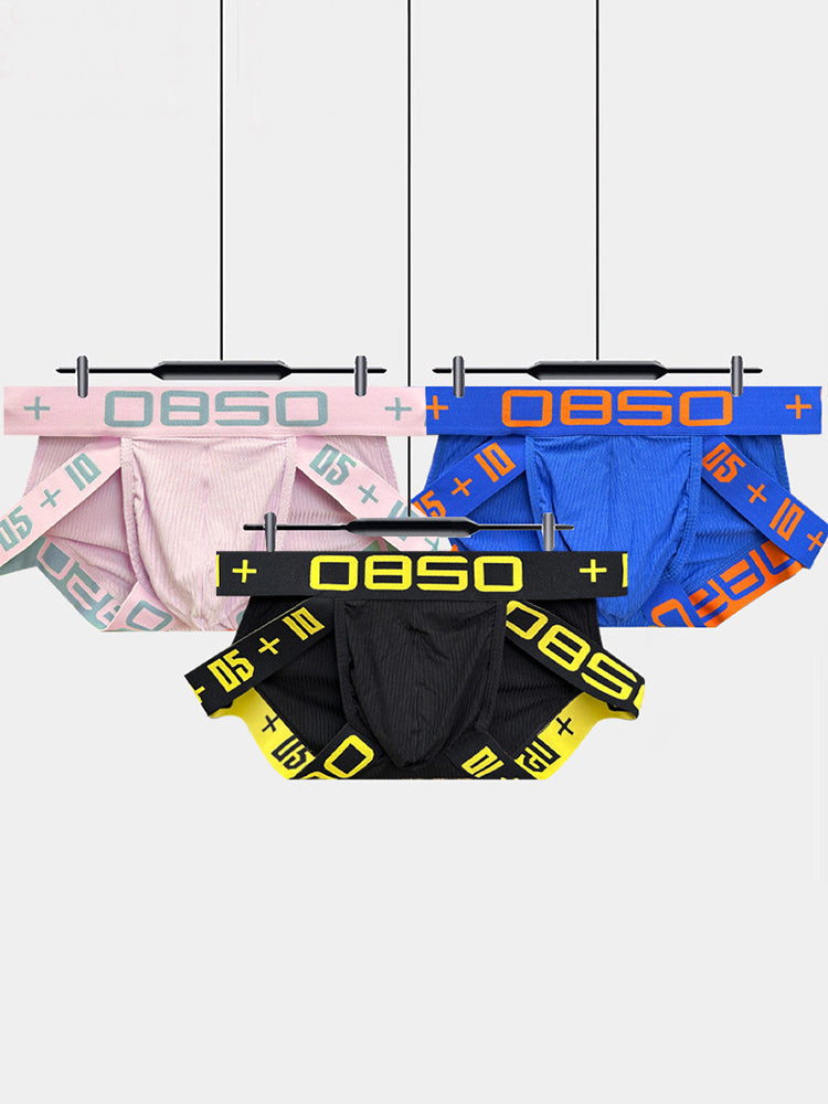 2 Pack Men's Breathable Personalized Low-Rise High-Elastic Briefs | dmunderwear detail image 17