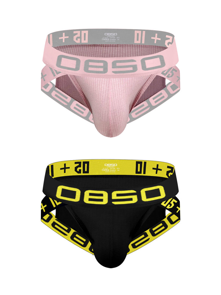 2 Pack Men's Breathable Personalized Low-Rise High-Elastic Briefs | dmunderwear detail image 2