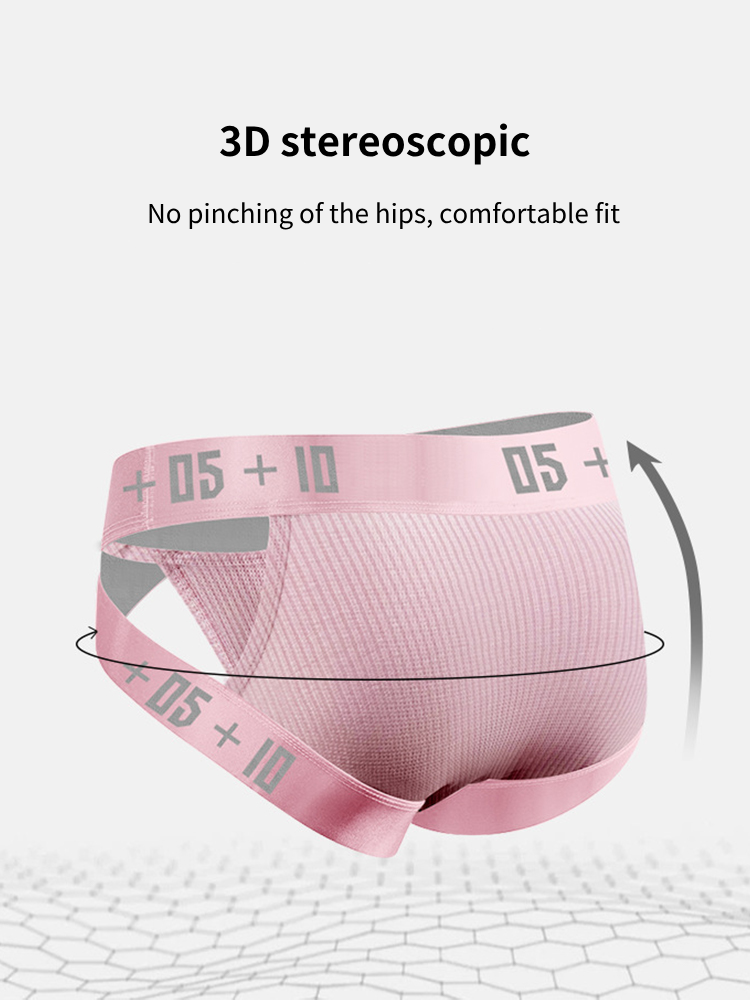 2 Pack Men's Breathable Personalized Low-Rise High-Elastic Briefs | dmunderwear detail image 3