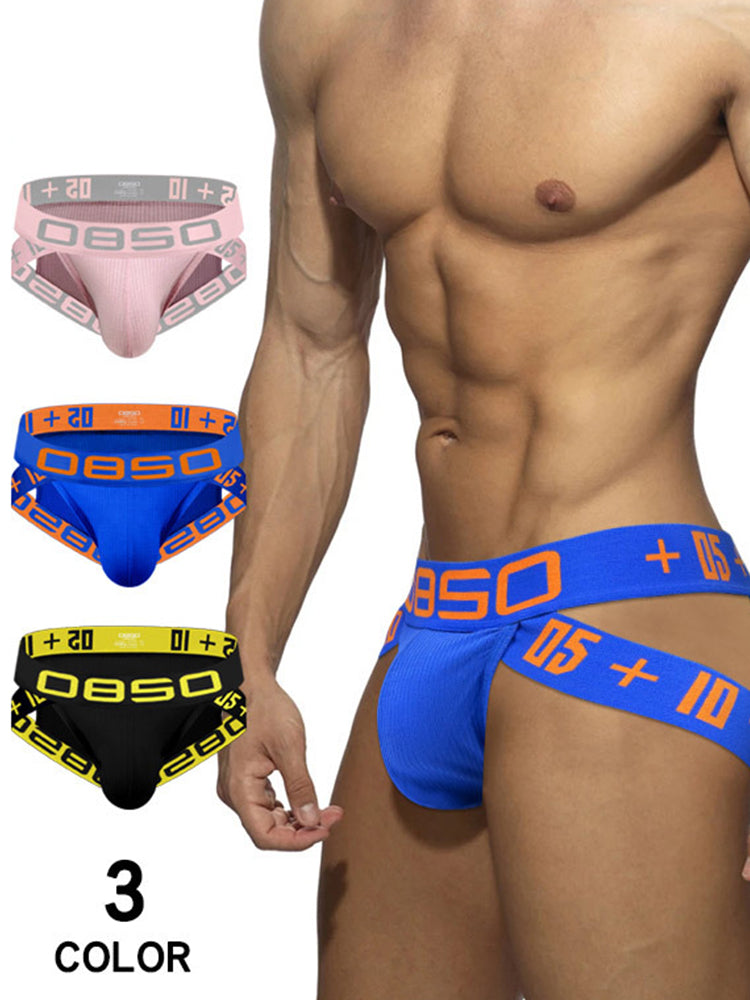 2 Pack Men's Breathable Personalized Low-Rise High-Elastic Briefs | dmunderwear detail image 5